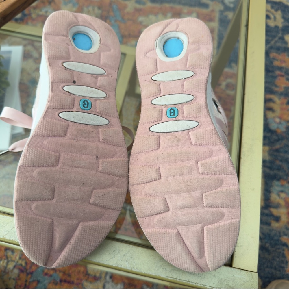 Zees Blush Pink Ribbon Lace Comfort Sneakers Women’s Size 7M - Picture 7 of 7